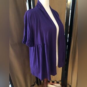 Daisy Fuentes Purple Cotton Rayon Open Overlay